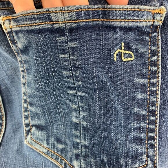 Rag & Bone The Legging Skinny Jeans - Clean Indigo Medium Wash Low-rise Sz 25 - Picture 9 of 16